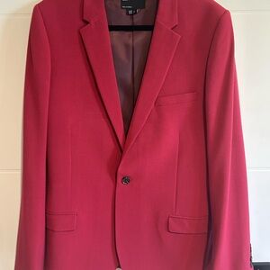 Men’s Red Suit Jacket - Slim cut with fashionable skinny lapels